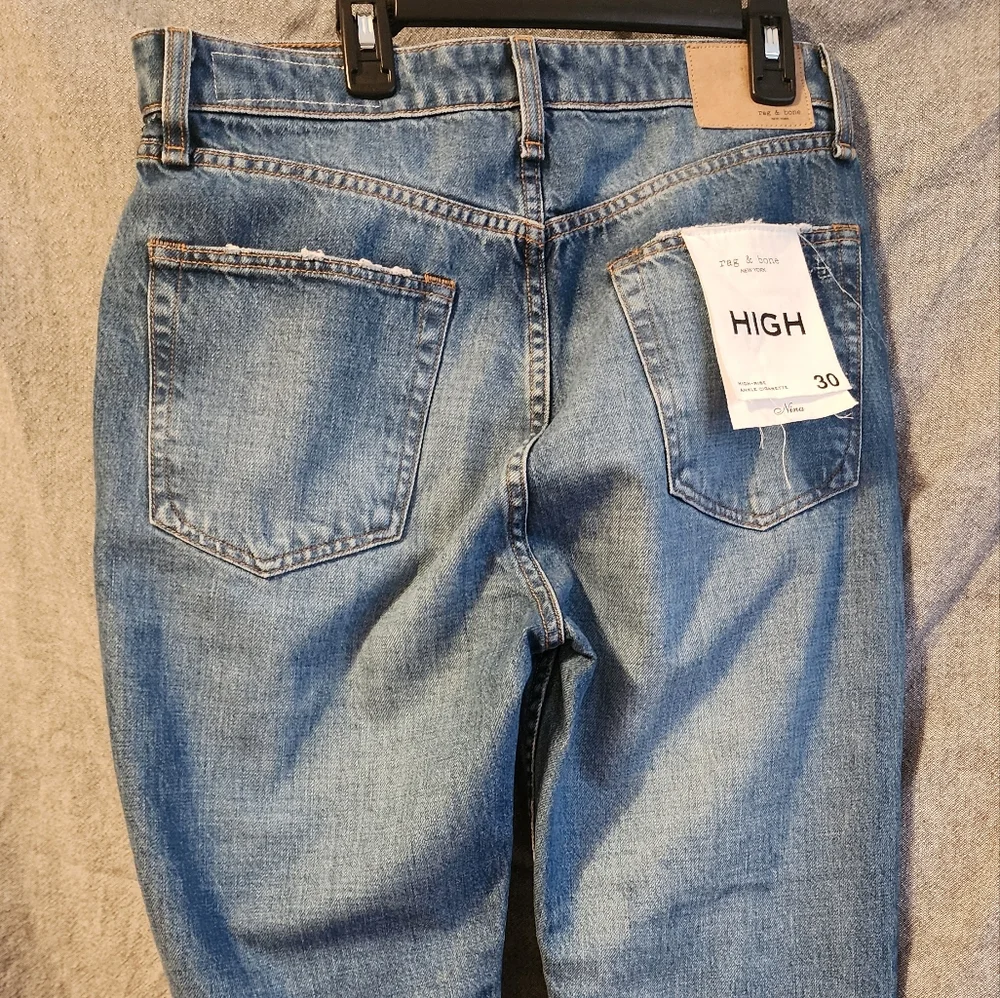 Rag & Bone High Rise Ankle Sigarette Nina jeans Size 30 New - Picture 4 of 11